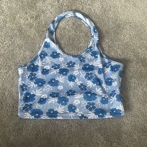 Blue floral Shein halter top